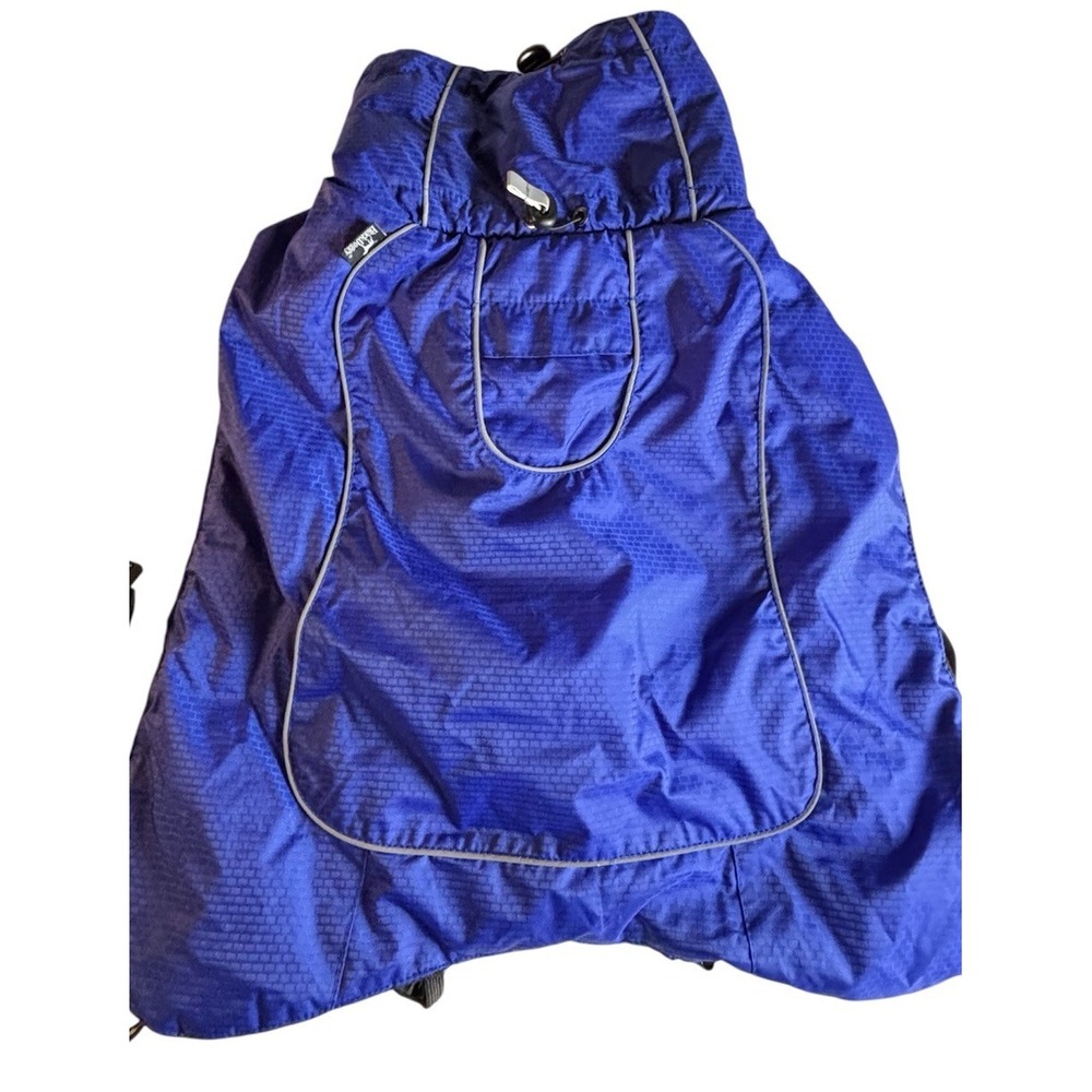 BackDoggy Dog Coat Jacket Large Blue‎ Black Fleece Lined Warm Winter Pet Vest